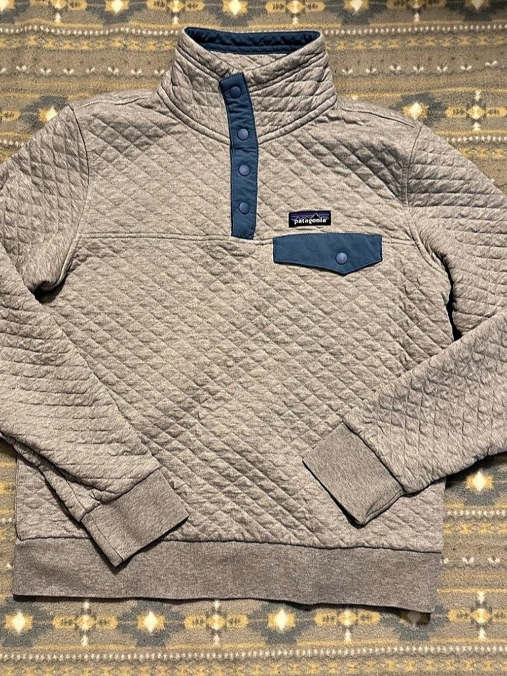Patagonia Organic Cotton Quilt Snap-T Pullover Size Small